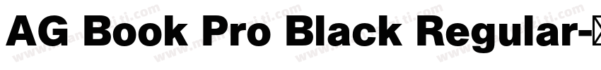 AG Book Pro Black Regular字体转换